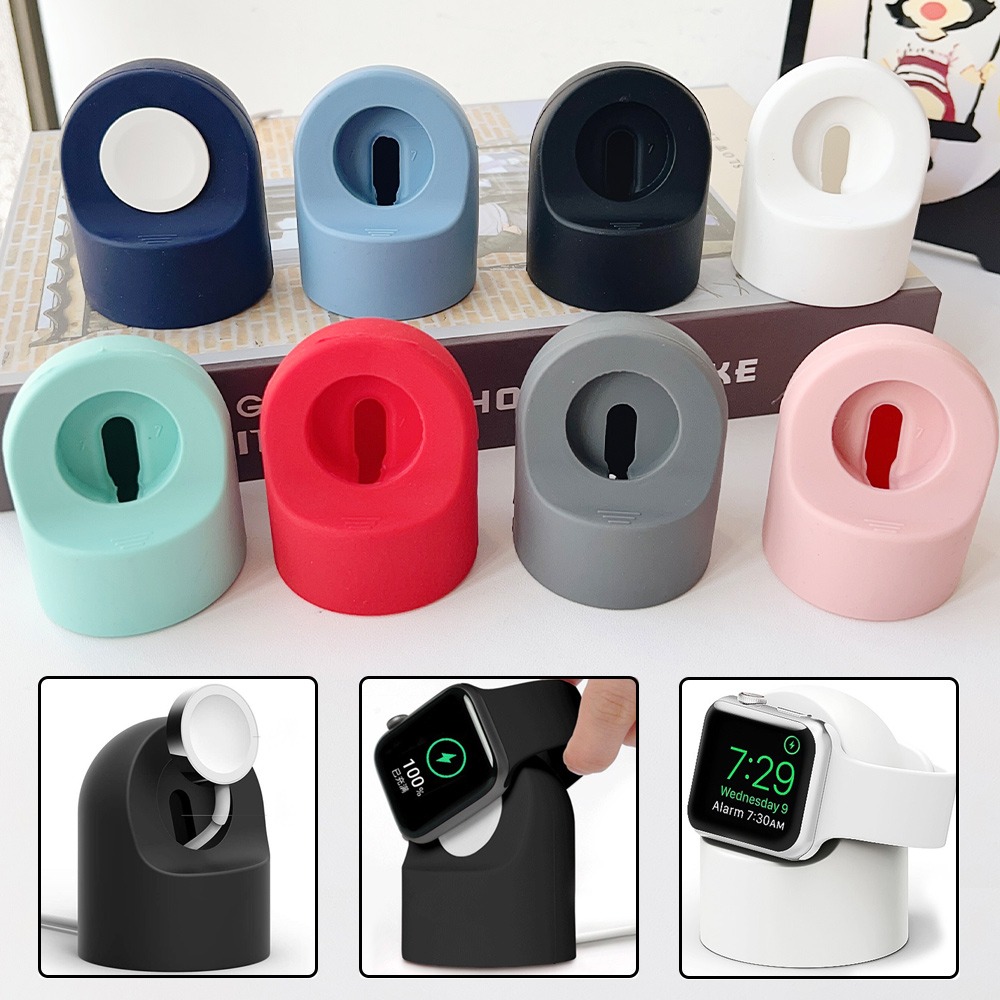 Watch Charging Dock - ユニバーサルデスクトップオーナメントシリコン製ウォッチ充電ドックスタンド、Apple Ultra2/11/8/7/6/SE/4/3、Apple iWatchおよびスマートウォッチ用