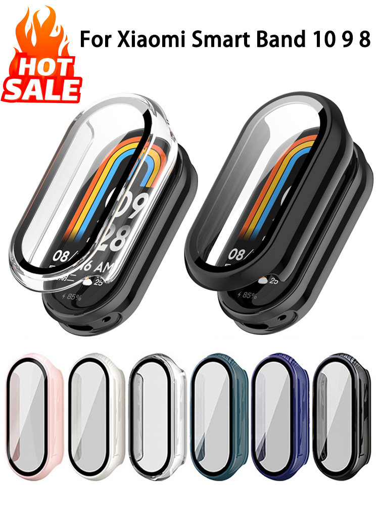 Garmin Smartwatch Accessories - Xiaomi Mi Band 10/9/8用 強化ガラス+PCケース 耐衝撃