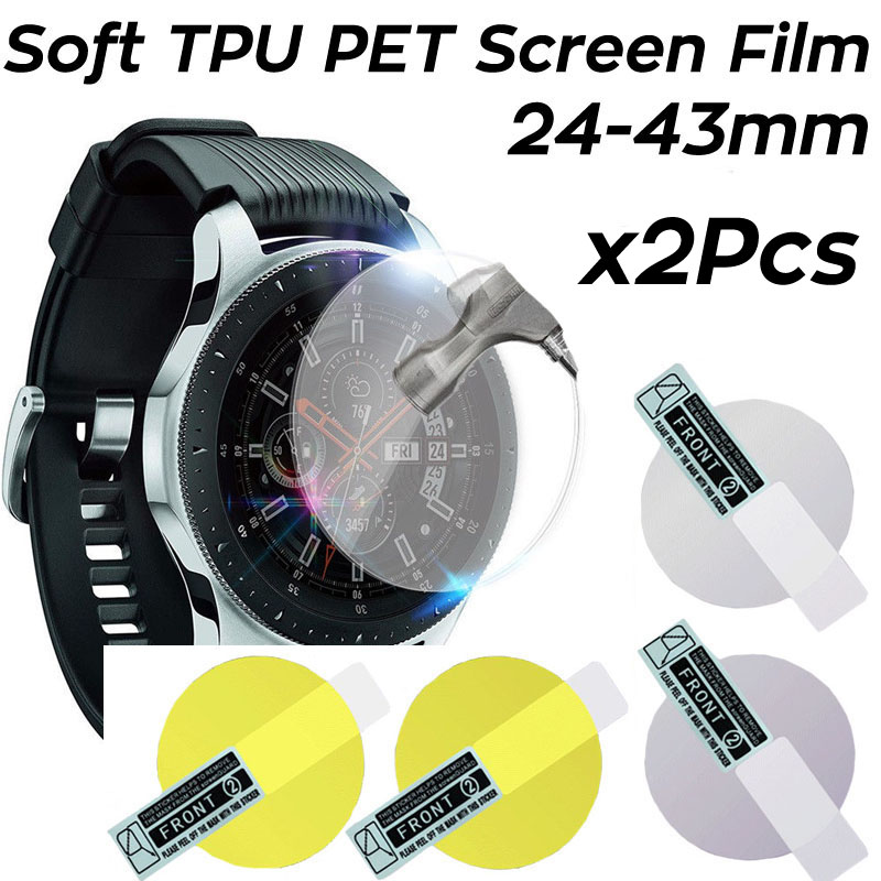 Smart Watch Accessories - 2 個ソフトヒドロゲルフィルムアンチスクラッチ保護フィルムカバー 24 ミリメートル-43 ミリメートルスマートウォッチ TPU