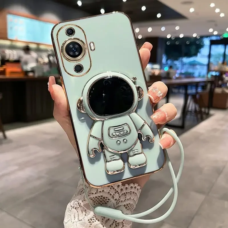Huawei Nova 12 - Huawei nova 12s,12 lite,11,se,12i, 13用のストラップ付きの耐衝撃性シリコンケース