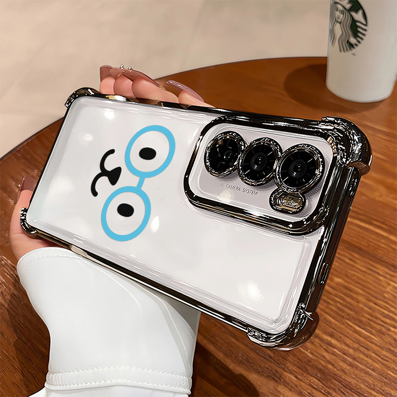 Oppo A78 - グラフィティキュートブルーグラスフォンケース OPPO A98 A97 A95 A92