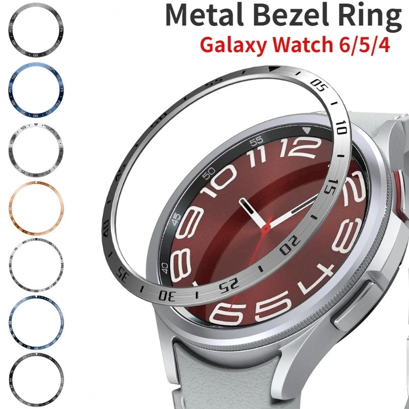 Smartwatch Straps & Accessories - サムスンギャラクシーウォッチ用メタルベゼル6、クラシック、47mm、43mm、46mm、42mm、時間、速度、スケール、保護カバー、6、5、4 40mm、44mm