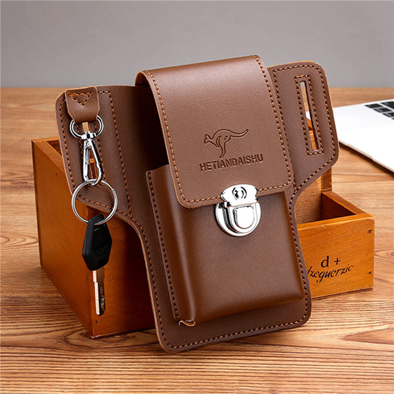 男性用携帯電話ベルトバッグ、携帯電話ループホルスター、携帯電 - Leather Classic Strap のレビューと価格