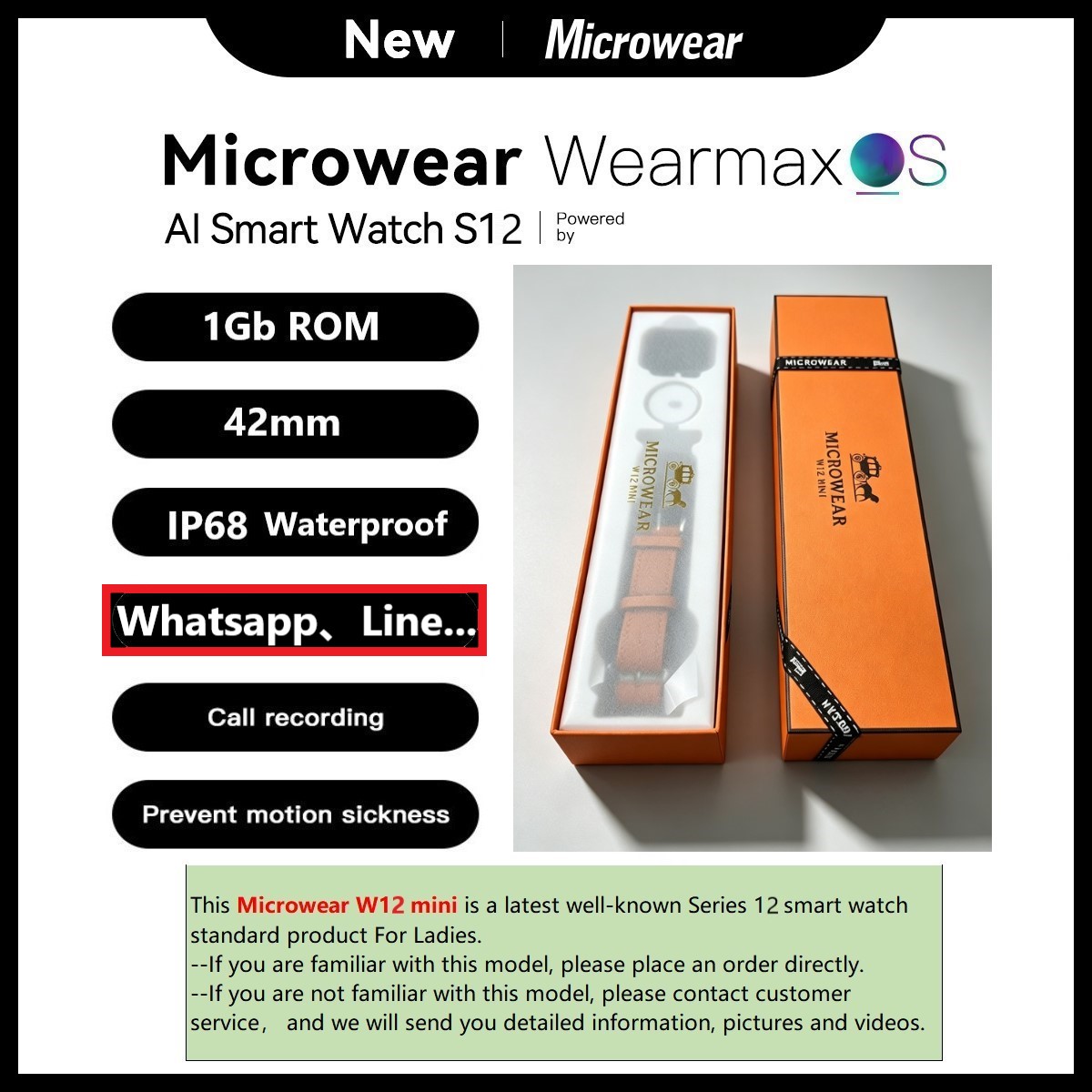 Microwear W12mini スマートウォッチ交換モデ - Smartwatch M Active のレビューと価格